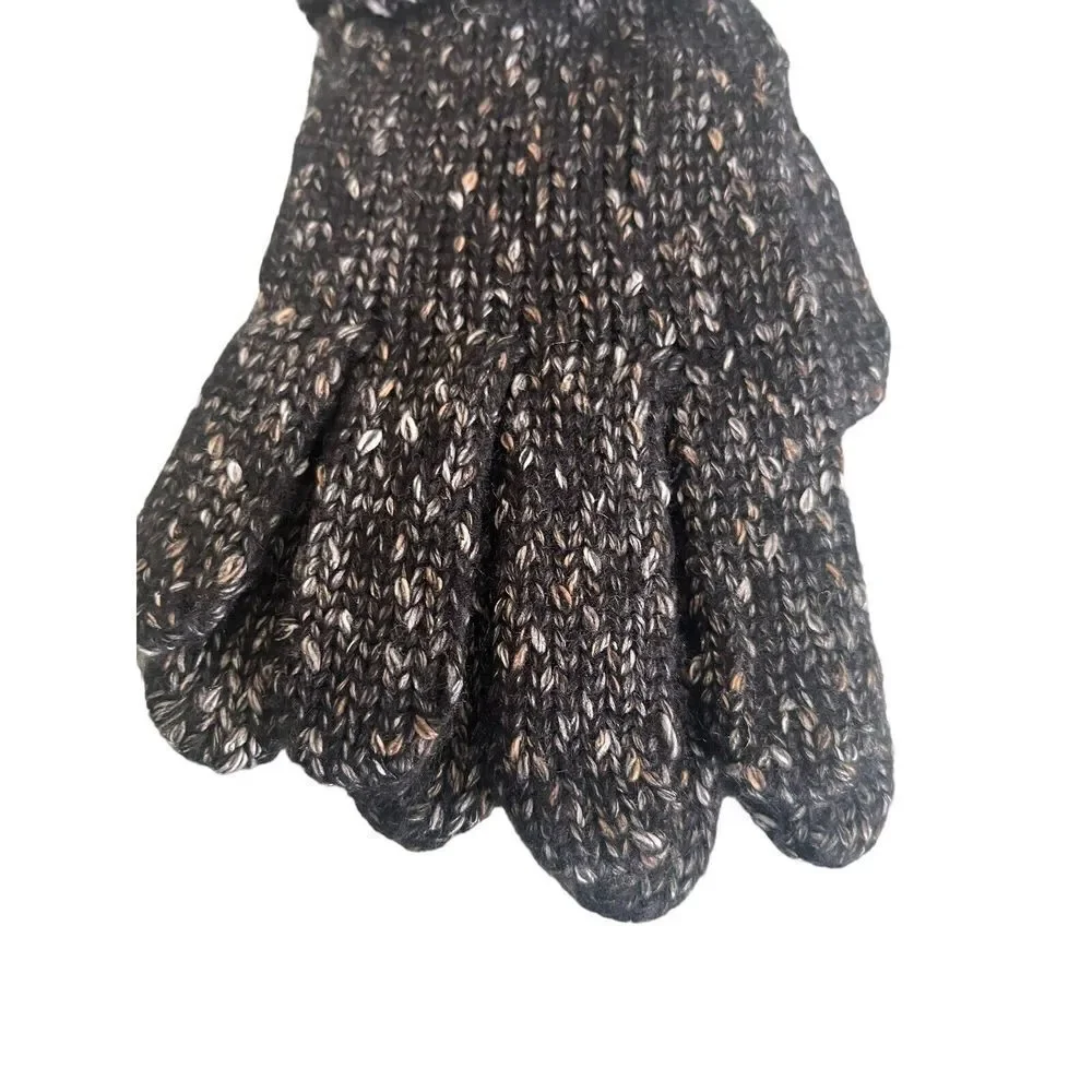 SONOMA Women’s Gloves Knit Black Speckled One Size New With Tags